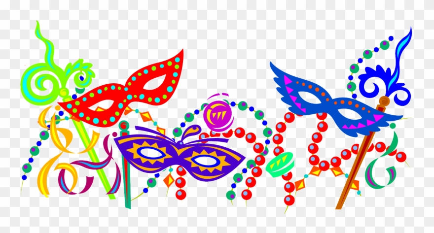 Mardi Orleans Ball Carnival Masquerade Gras In Clipart - Mardi Gras Border - Png Download