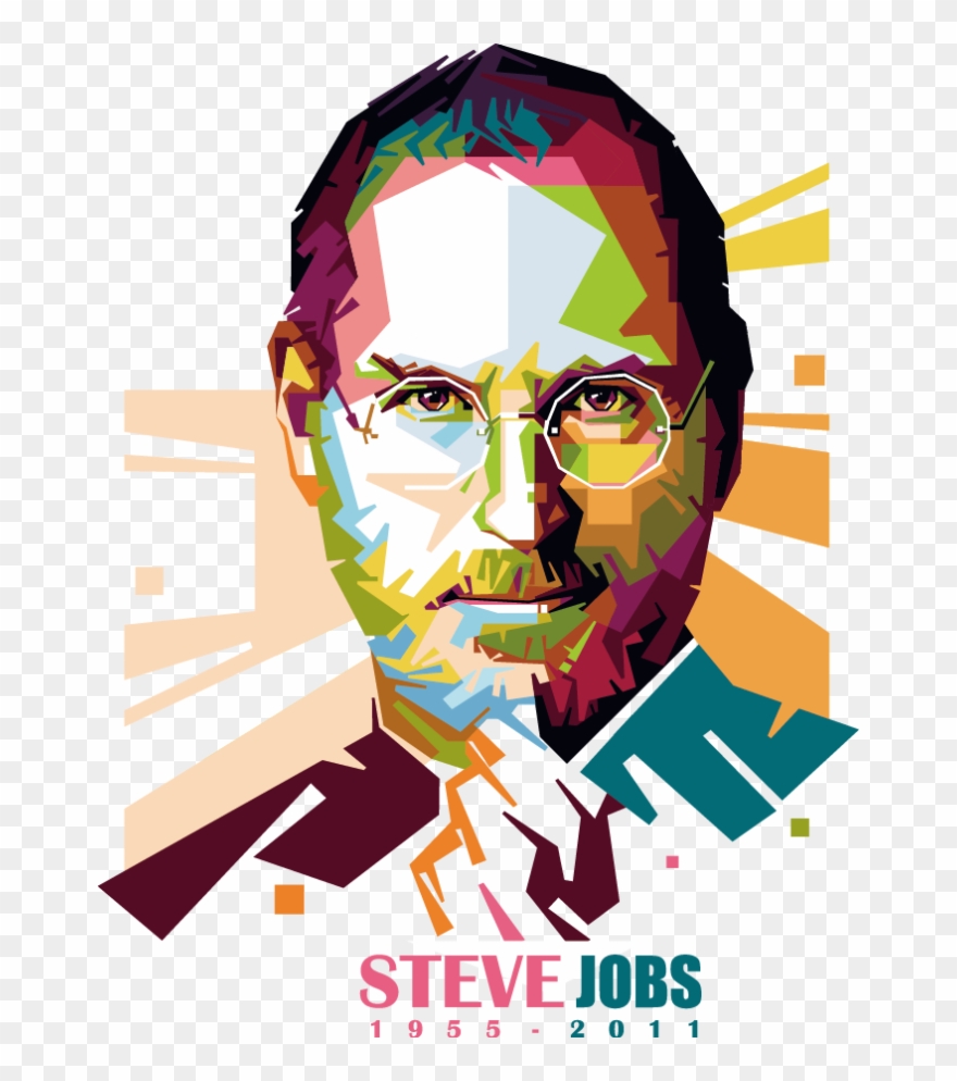 Steve Art Jobs Avatar Colorful Download Free Image - Steve Jobs Vector Png Clipart