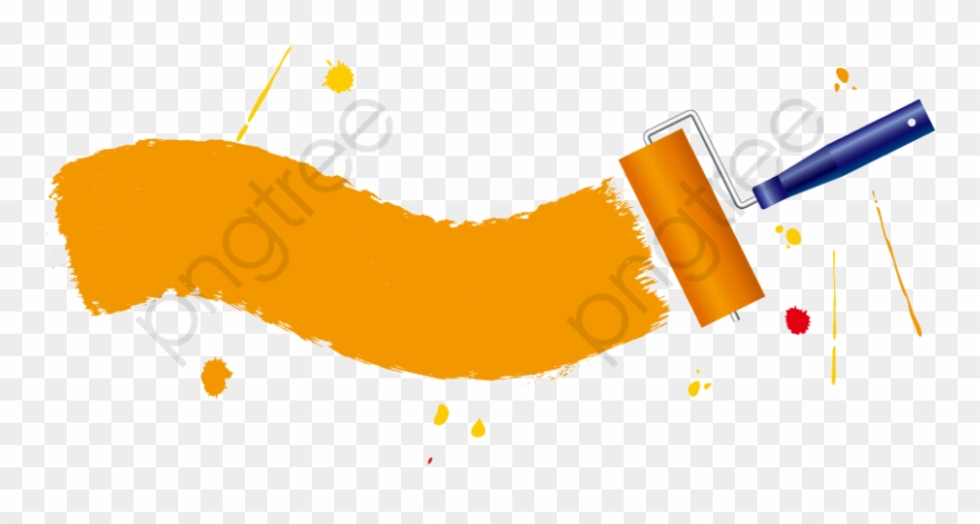 Paint Brush Clipart Yellow - Vector Paint - Png Download