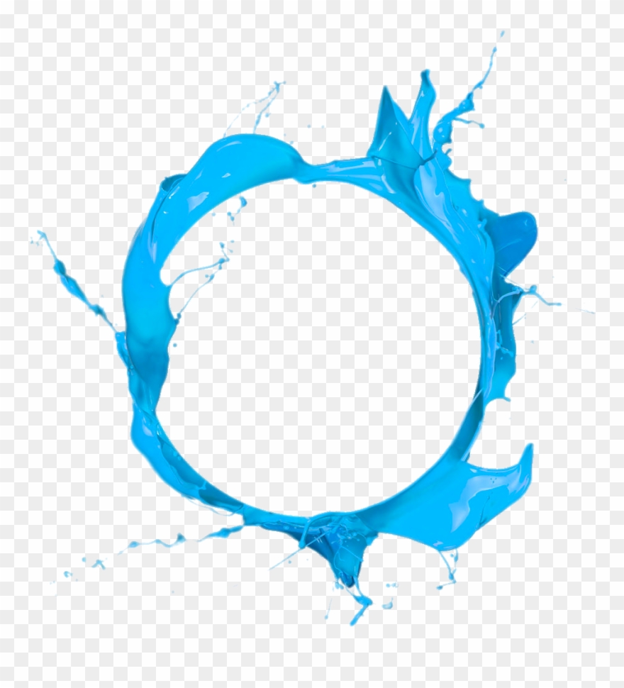 Jpg Royalty Free Circle Paint Blue Clip Art - Blue Paint Splash Png Transparent Png