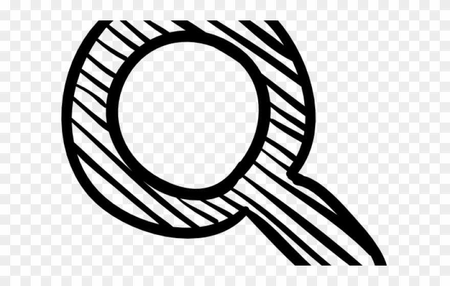 Search Icon Sketch - Circle Sketch Vector Png Clipart