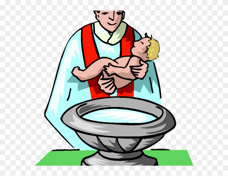 Free Baptism Cliparts - Clipart Baby Being Baptised - Png Download