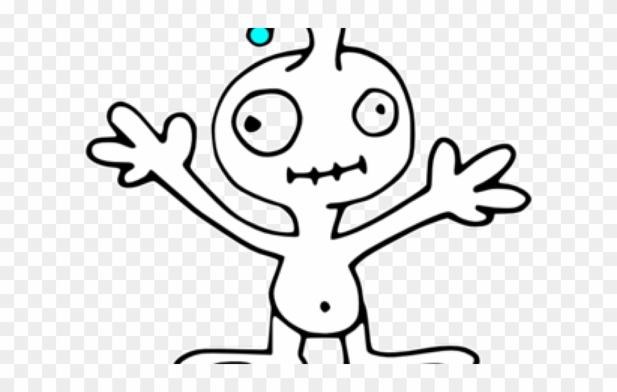 Alien Clipart Outline - Aliens Drawing - Png Download
