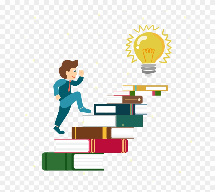 On People Of Ladder Books Are The - Escalera De Libros Dibujo Clipart