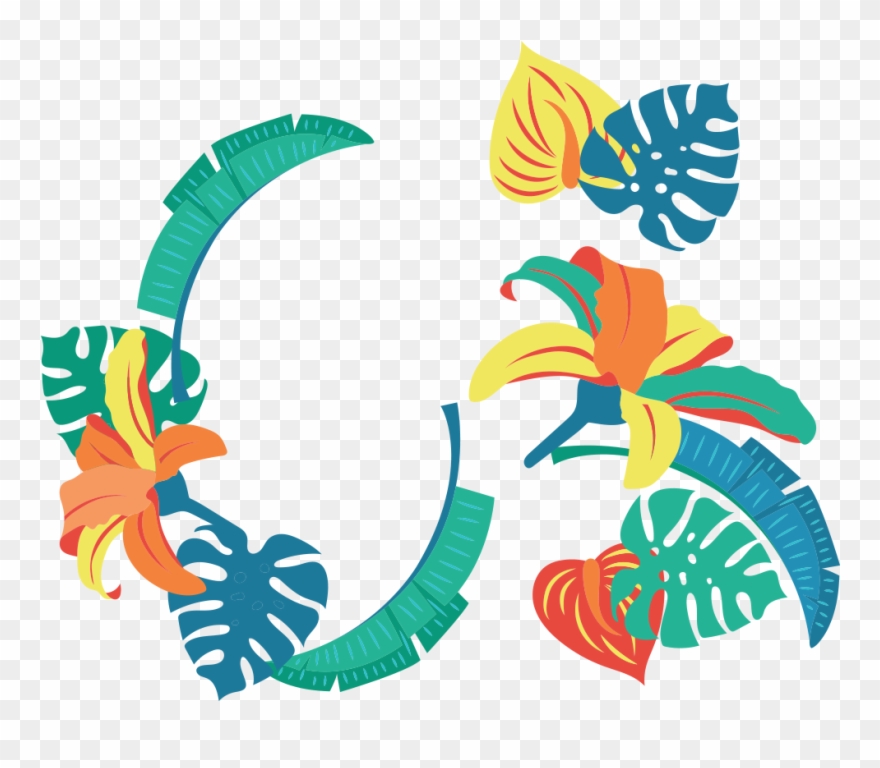 Tropics Leaf Graphic Design Clip Art - Tropics - Png Download