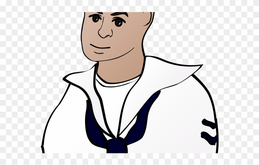 We Present To You A Sailor Clipart Face - Drawing Of Sea Man - Png Download