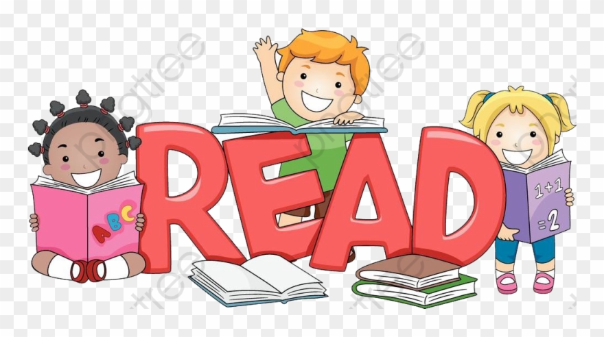 The Children Learn Together, Children Clipart, Go To - Book Children Reading - Png Download