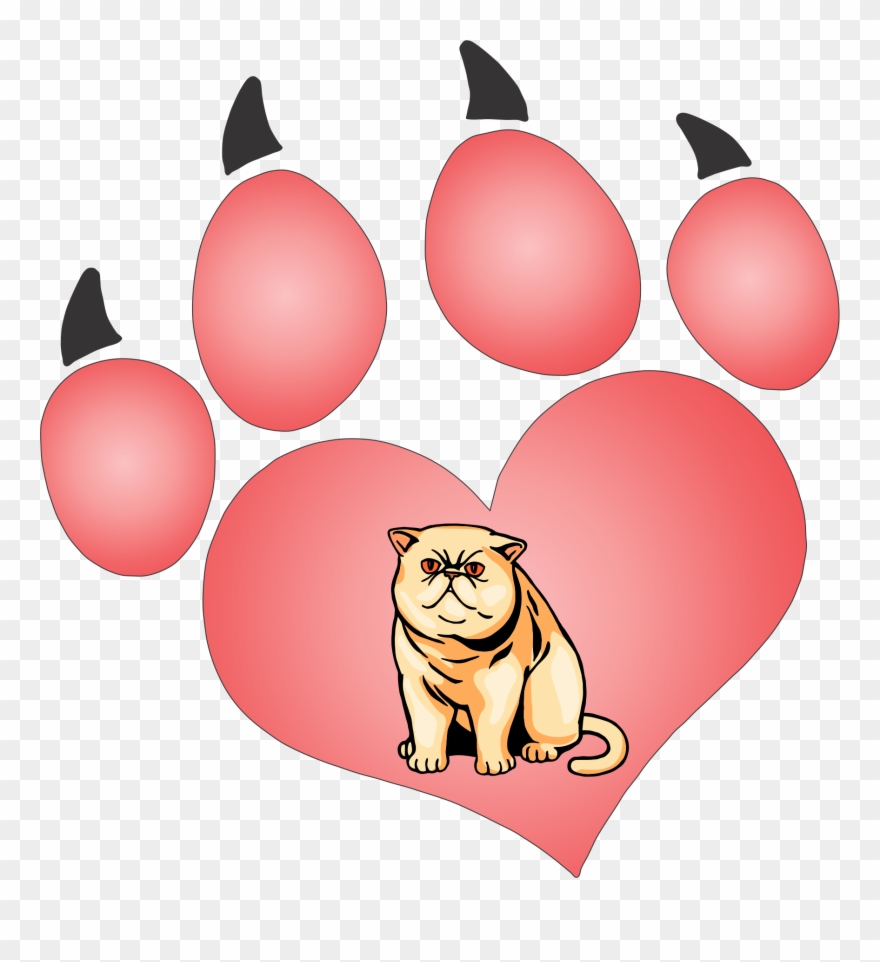 Home > Printed Decals > Cat Paw > Cat Paw 86 Decal - Dog Valentine Clip Art - Png Download