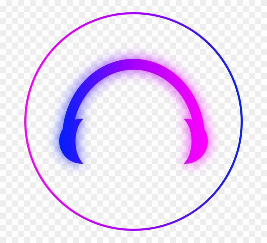 Pin Pink Headphones Clipart - Circle - Png Download