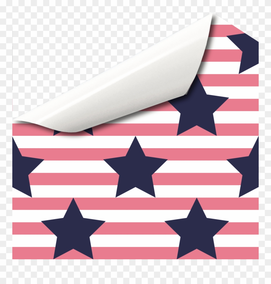 Sterne Streifen Rosa Weiß Dunkelblau Klebefolie Dekor - Triangle Clipart