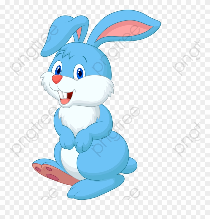 Rabbit Clipart Blue - Blue Bunny Clip Art - Png Download