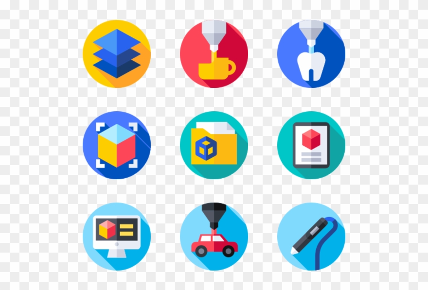 3d Printing - Finance Flat Icon Clipart