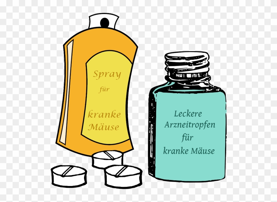 Rezeptpflichtig - Black And White Clipart Bottle - Png Download