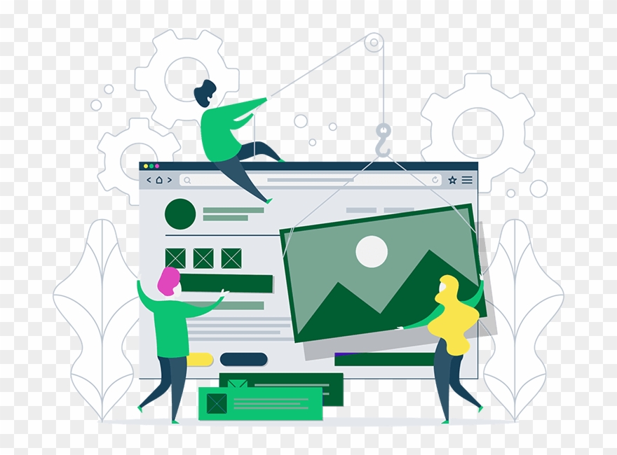 Web Page Img 1 - Flat Build Illustration Website Clipart