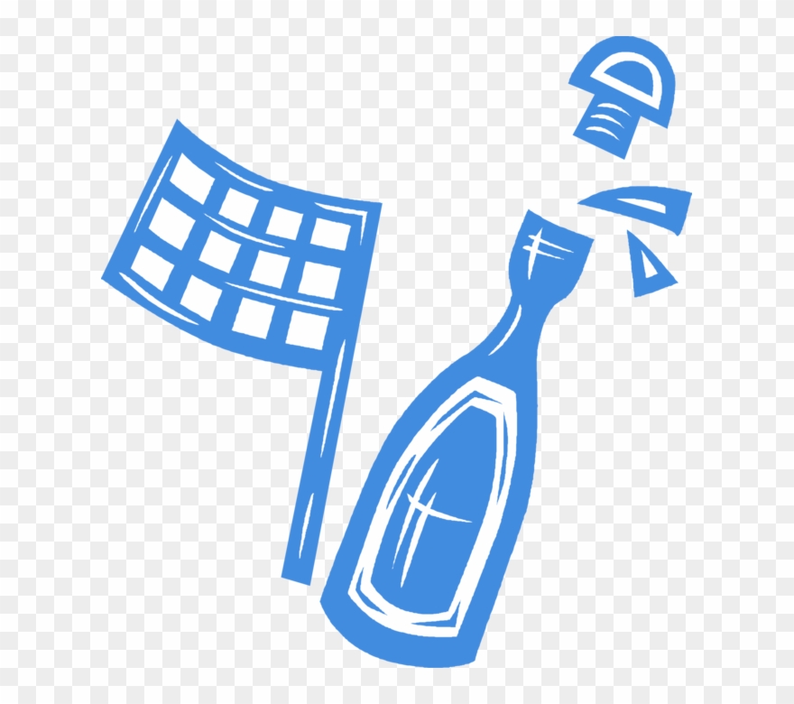 Vector Illustration Of Automobile Car Race Winner's Clipart