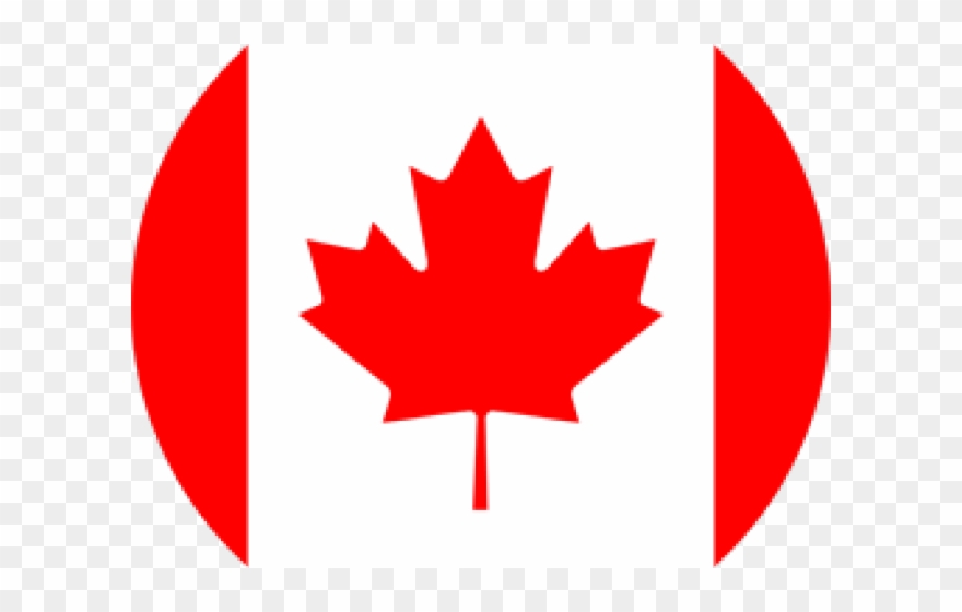 Canada Flag Clipart Waving - Round Canada Flag Vector - Png Download