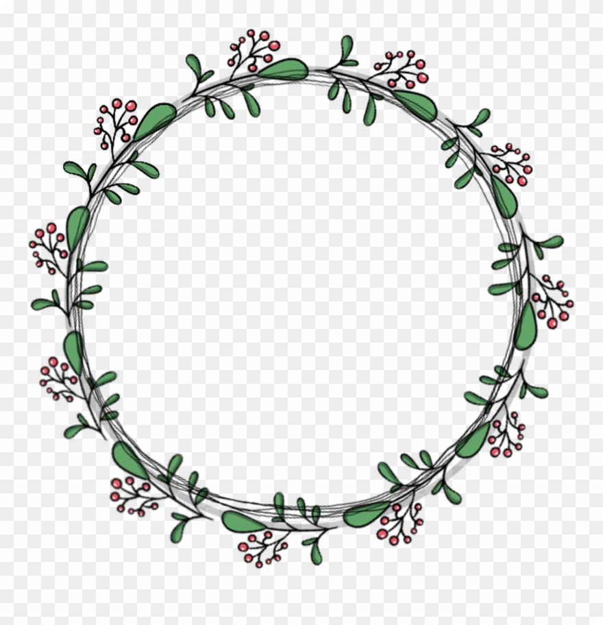 Garland Fresh Hand Painted Border Png And Psd - Floral Design Clipart