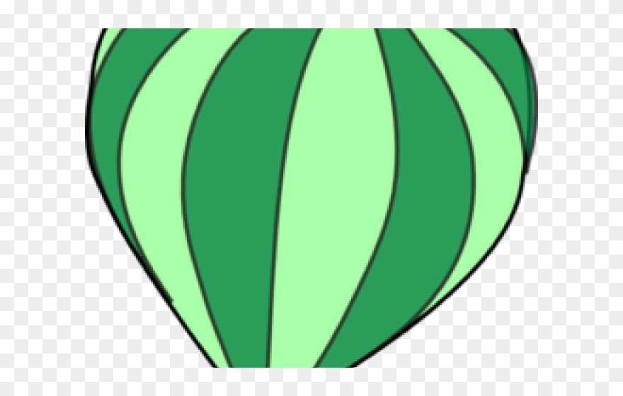 Green Clipart Hot Air Balloon - Png Download