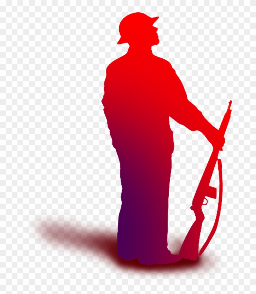 Outline Of Army Man - Soldier Silhouette Clipart