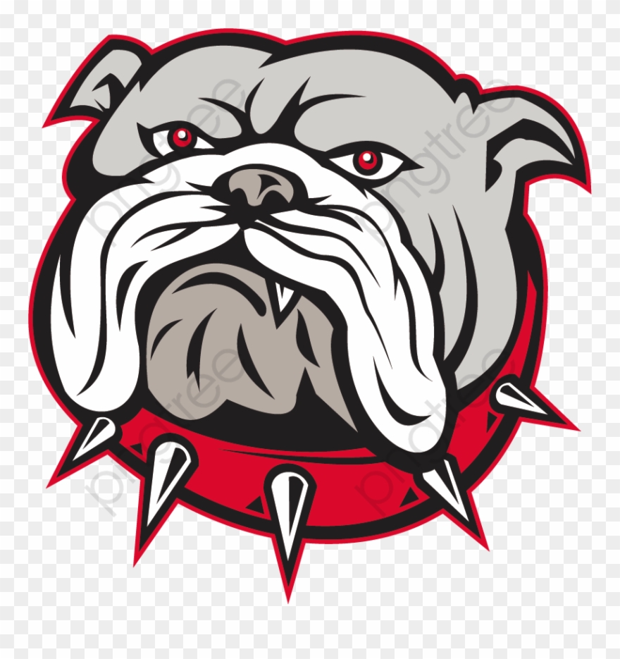 Transparent Cartoon Bulldog Head Png Format Image With - Bulldog Patch Clipart