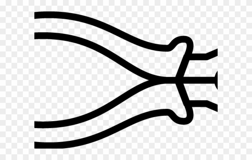 Combination Pliers Black And White Clipart