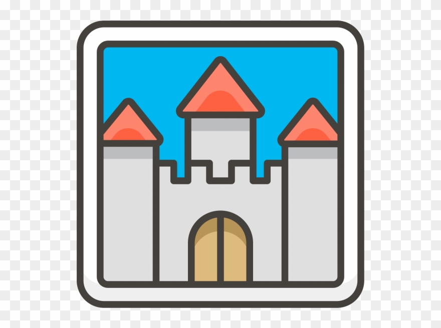 Castle Emoji Icon - Burg Emoji Clipart