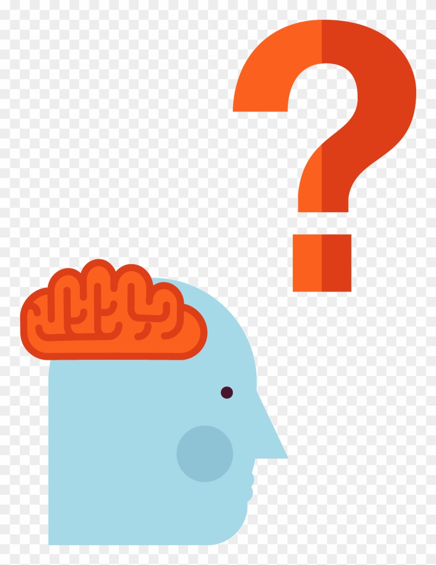 Brain Dude Question Mark - Question Mark Png Brain Clipart