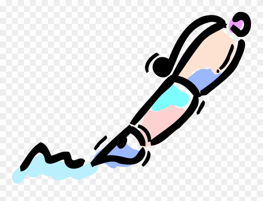 Vector Illustration Of Fountain Pen Writing Instrument Clipart