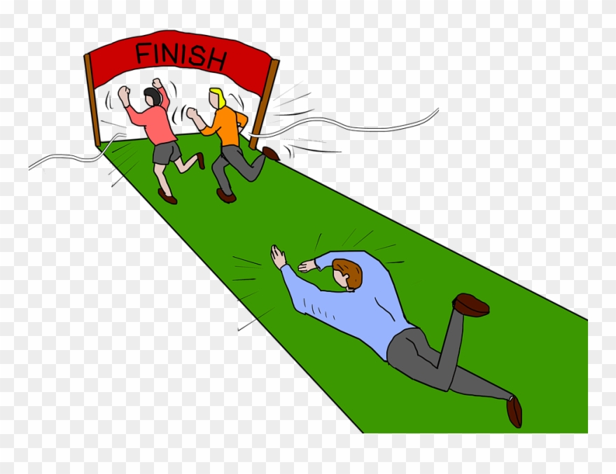 Finish Line Finishing Finishing Line Race Winner - Ganador Y Perdedor Dibujos Clipart