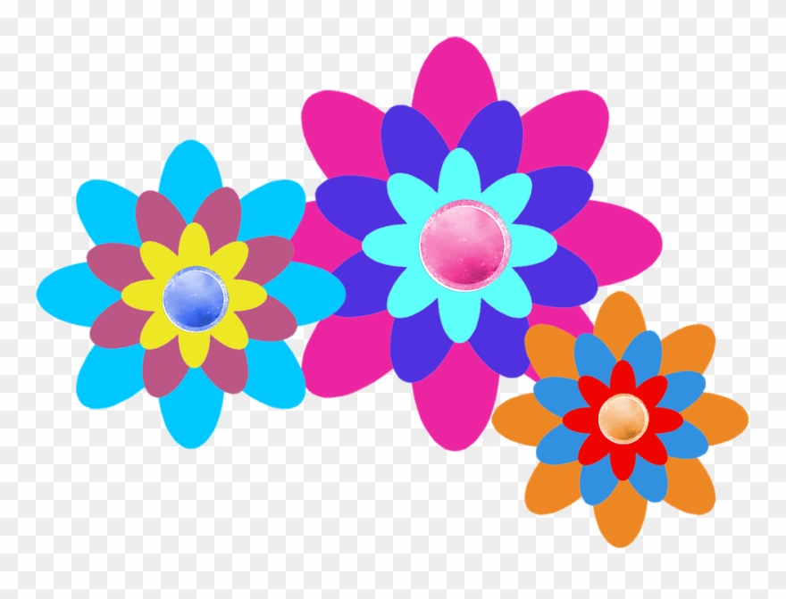 Clipart Gratuit Fleurs Amp Clip Art Gratuit Fleurs - Yellow And Pink Flowers Clipart - Png Download