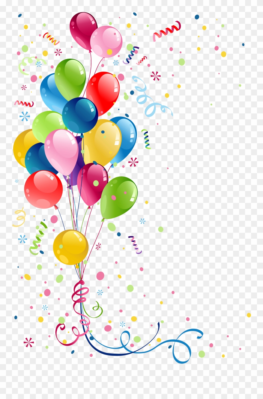 Remerciement Anniversaire, Carte Anniversaire Femme, - Balloons Vector Clipart
