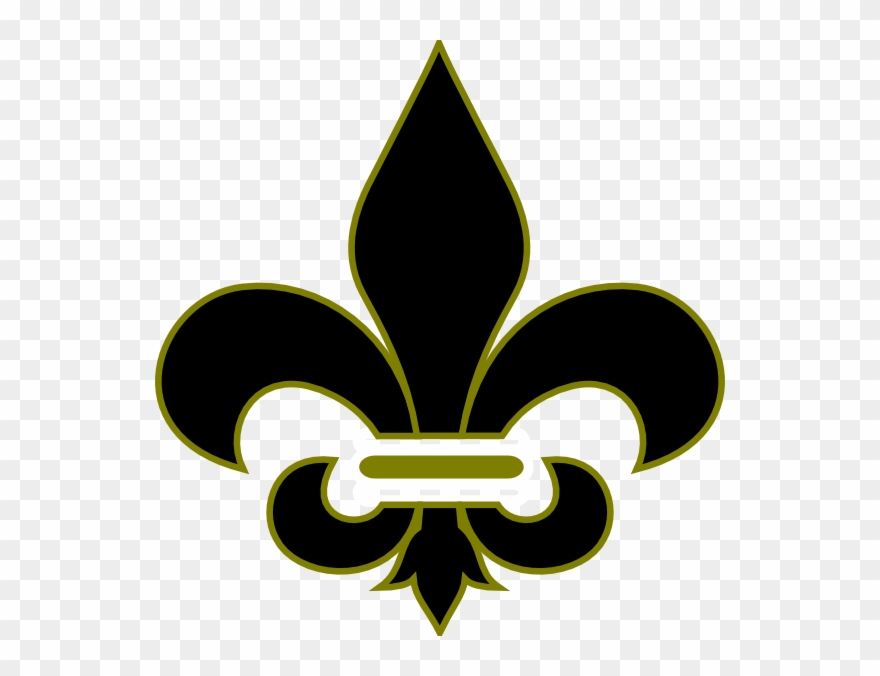 Fleur De Leaf - Fleur De Lis Black And Gold Clipart