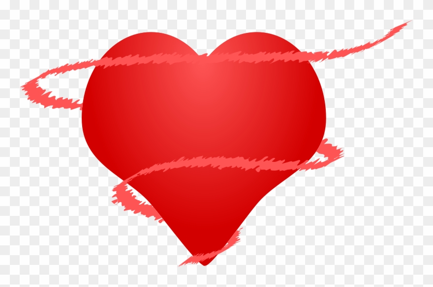 Similar Clip Art - Rotes Herz Mit Rosa-spirale Um Sie Grußkarte - Png Download