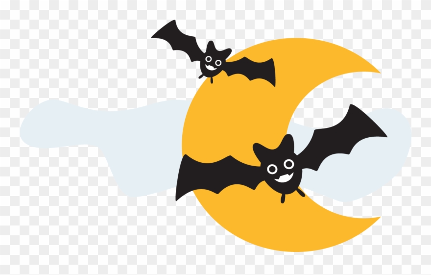Cupcakes, Les Chauves Souris, Clip Art, Pâques, Lune, - Bat Drawing Halloween - Png Download