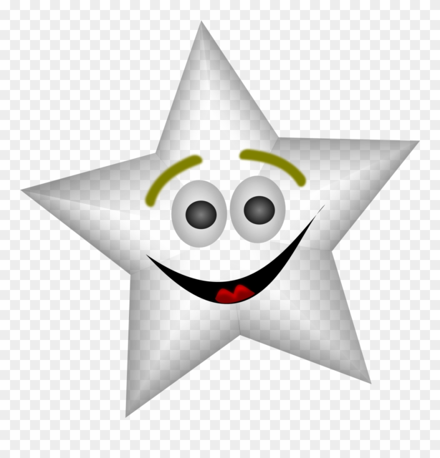 Smiling Star With Transparency - Cartoon Stars With Faces Clipart