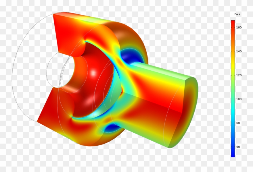 A Model Of A Polystyrene Solution Injected Through - Computational Fluid Dynamics Clipart