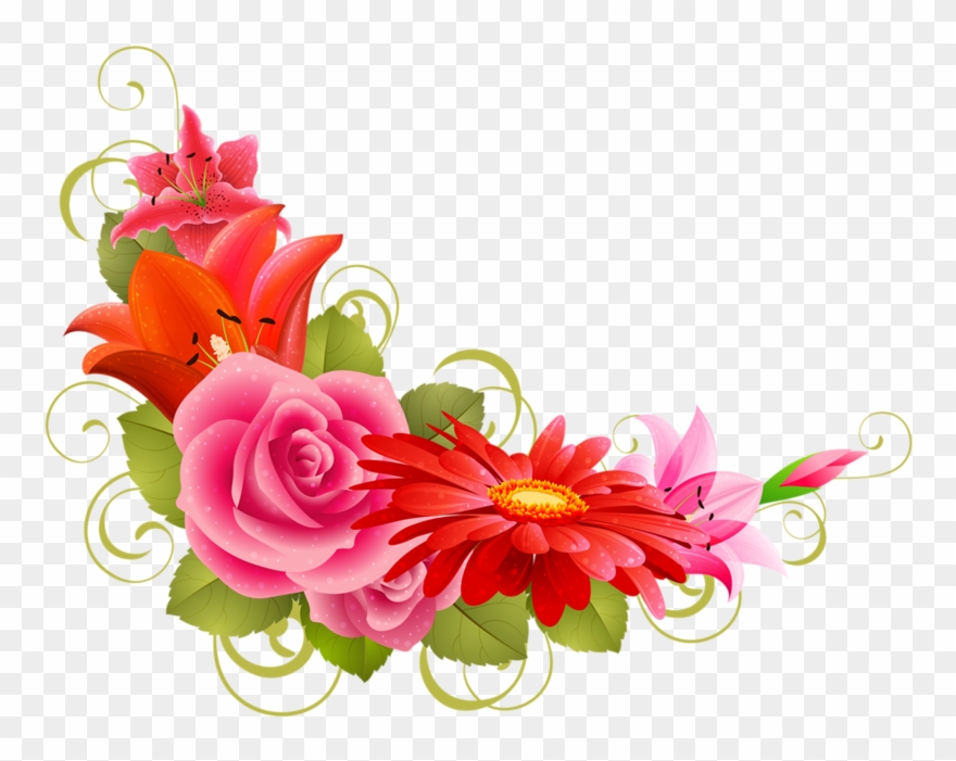 Scrapbook, Dessin De Fleurs, Clip Art, Modèles - Wedding Card Design Flowers - Png Download