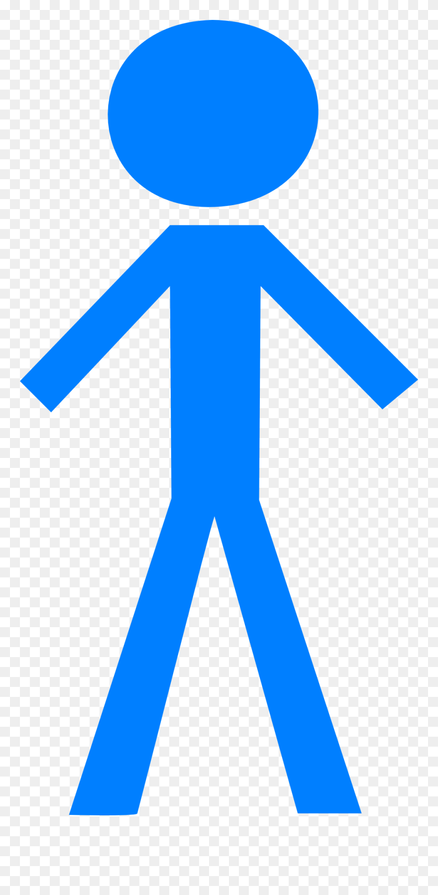 Stick Figure,matchstick Man - Blue Stick Figure Clip Art - Png Download