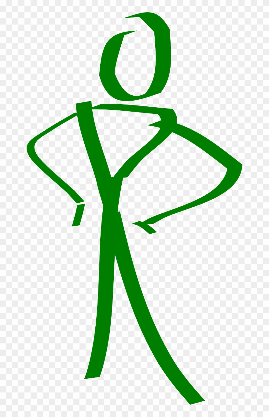 Stick Figure,standing,stick Man,green,figure,free Vector - Man Stick Figure Clip Art - Png Download