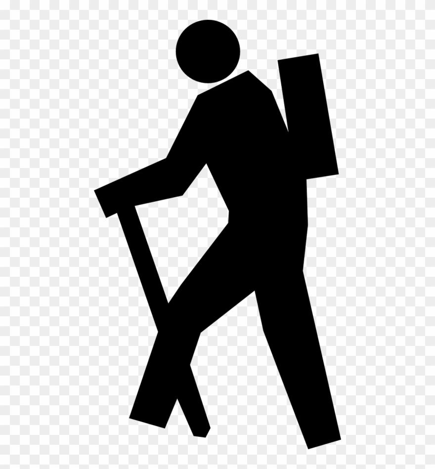 Figure,matchstick - Hiking Stickman Clipart
