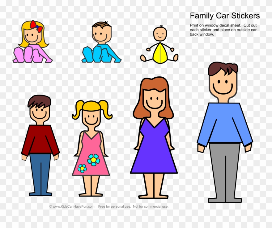 Family Car Sticker Decals - Decal Clipart