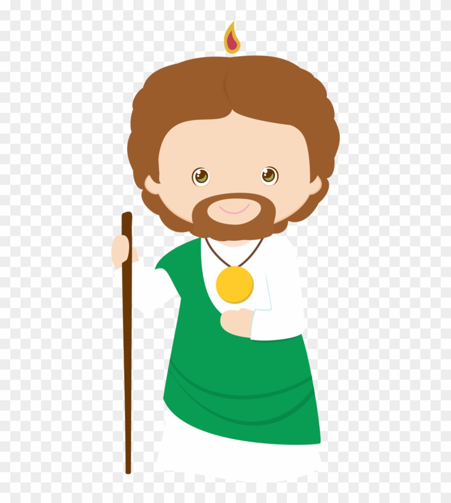 Amigos De Jesús - St Jude Baptism Invitation Clipart