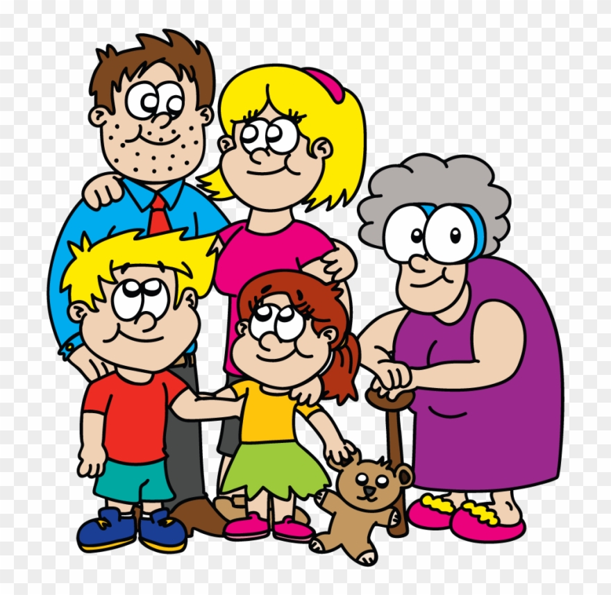The Justkin Family - Family Cartoon Characters Png Clipart