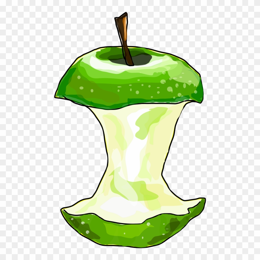 Apple Core Free Clipart - Png Download