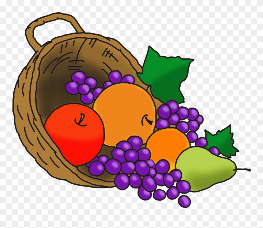 Thanksgiving Tremendous Freesgiving Baskets Basket - Fruit Cornucopia Clipart - Png Download
