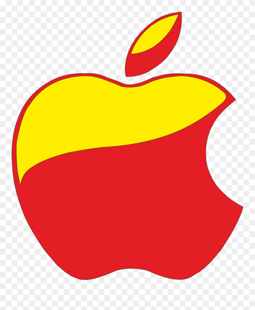 Apple Logo Red And Yellow By Victormtavarez - Red And Yellow Apple Logo Clipart