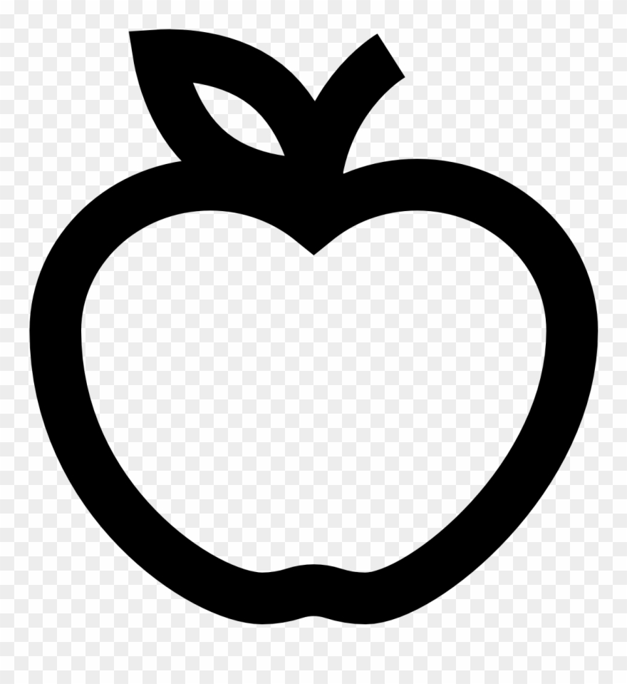 Download - Apple Icon Black And White Clipart