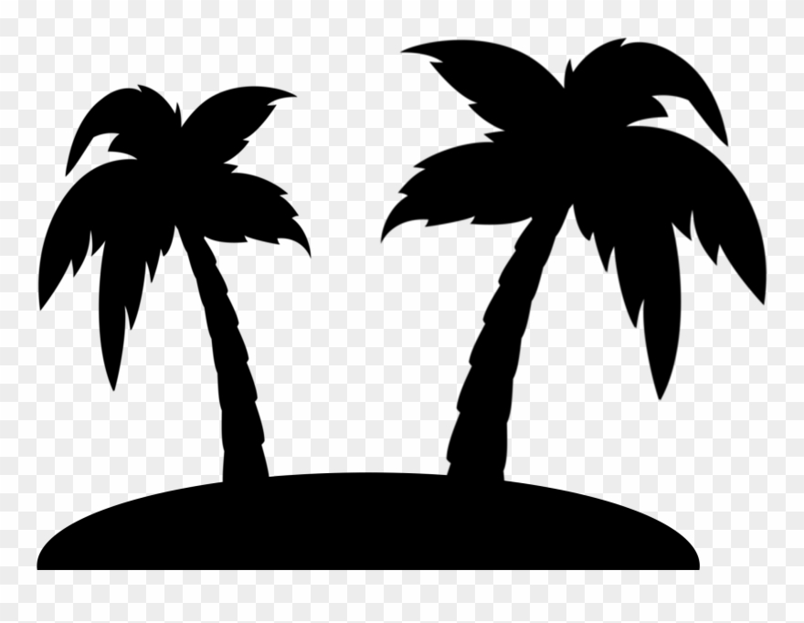 Palm Trees Silhouette Png Clipart