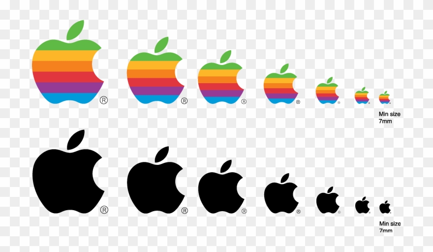 Apple Logo Free Vector - Apple Logo Different Sizes Clipart