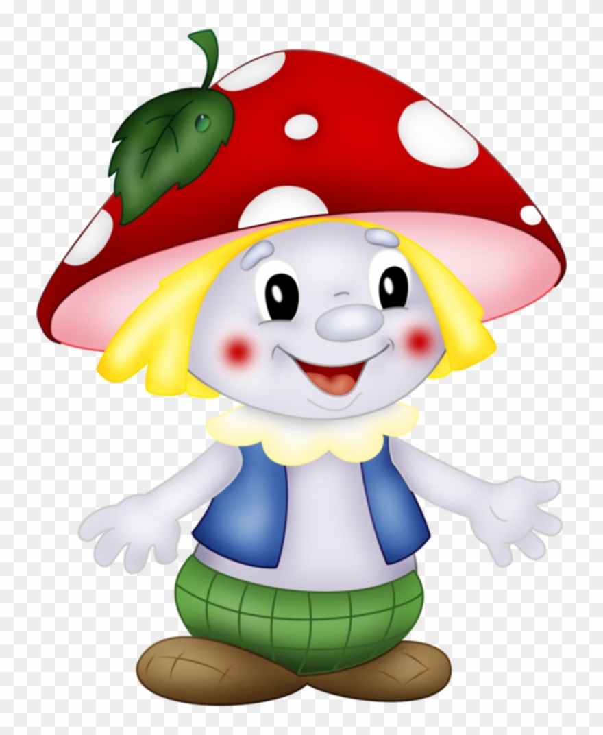 Fairy Coloring Pages, Clip Art Pictures, Autumn Trees, - Мультяшные Грибы - Png Download